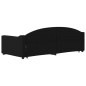 vidaXL Tagesbett Ausziehbar mit Schubladen Schwarz 90x200 cm Stoff vidaXL Tagesbett Ausziehbar mit Schubladen Schwarz 90x200 cm Stoff