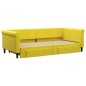 vidaXL Tagesbett Ausziehbar mit Schubladen Gelb 90x200 cm Samt vidaXL Tagesbett Ausziehbar mit Schubladen Gelb 90x200 cm Samt
