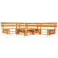 vidaXL 4-tlg. Garten-Lounge-Set aus Paletten mit Grauen Kissen Holz vidaXL 4-tlg. Garten-Lounge-Set aus Paletten mit Grauen Kissen Holz