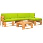 vidaXL 4-tlg. Paletten-Lounge-Set Honigbraun Imprägniertes Kiefernholz vidaXL 4-tlg. Paletten-Lounge-Set Honigbraun Imprägniertes Kiefernholz