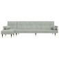 vidaXL Schlafsofa in L-Form Hellgrau 271x140x70 cm Samt vidaXL Schlafsofa in L-Form Hellgrau 271x140x70 cm Samt
