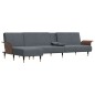 vidaXL Schlafsofa in L-Form Dunkelgrau 279x140x70 cm Samt vidaXL Schlafsofa in L-Form Dunkelgrau 279x140x70 cm Samt