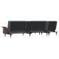 vidaXL Schlafsofa in L-Form Dunkelgrau 279x140x70 cm Samt vidaXL Schlafsofa in L-Form Dunkelgrau 279x140x70 cm Samt