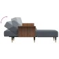 vidaXL Schlafsofa in L-Form Dunkelgrau 279x140x70 cm Samt vidaXL Schlafsofa in L-Form Dunkelgrau 279x140x70 cm Samt