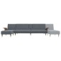vidaXL Schlafsofa in L-Form Dunkelgrau 279x140x70 cm Samt vidaXL Schlafsofa in L-Form Dunkelgrau 279x140x70 cm Samt