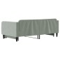 vidaXL Tagesbett Ausziehbar Hellgrau 100x200 cm Samt vidaXL Tagesbett Ausziehbar Hellgrau 100x200 cm Samt