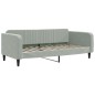 vidaXL Tagesbett Ausziehbar Hellgrau 100x200 cm Samt vidaXL Tagesbett Ausziehbar Hellgrau 100x200 cm Samt