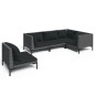 vidaXL 5-tlg. Garten-Lounge-Set mit Auflagen Poly Rattan Dunkelgrau vidaXL 5-tlg. Garten-Lounge-Set mit Auflagen Poly Rattan Dunkelgrau