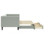 vidaXL Tagesbett Ausziehbar mit Schubladen Hellgrau 80x200 cm Samt vidaXL Tagesbett Ausziehbar mit Schubladen Hellgrau 80x200 cm Samt