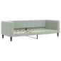 vidaXL Tagesbett Ausziehbar mit Schubladen Hellgrau 80x200 cm Samt vidaXL Tagesbett Ausziehbar mit Schubladen Hellgrau 80x200 cm Samt