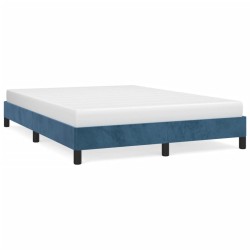 vidaXL Bettgestell Dunkelblau 140x190 cm Samt