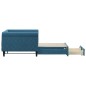 vidaXL Tagesbett Ausziehbar mit Schubladen Blau 90x200 cm Samt vidaXL Tagesbett Ausziehbar mit Schubladen Blau 90x200 cm Samt
