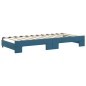 vidaXL Tagesbett Ausziehbar mit Schubladen Blau 90x200 cm Samt vidaXL Tagesbett Ausziehbar mit Schubladen Blau 90x200 cm Samt