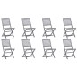 vidaXL Klappbare Gartenstühle 8 Stk. mit Kissen Massivholz Akazie vidaXL Klappbare Gartenstühle 8 Stk. mit Kissen Massivholz Akazie