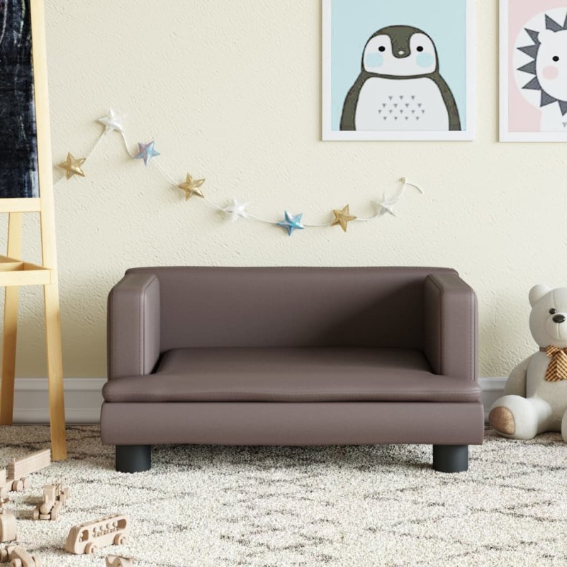 vidaXL Kindersofa Braun 60x40x30 cm Kunstleder vidaXL Kindersofa Braun 60x40x30 cm Kunstleder