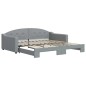 vidaXL Tagesbett Ausziehbar Hellgrau 100x200 cm Stoff vidaXL Tagesbett Ausziehbar Hellgrau 100x200 cm Stoff