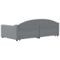 vidaXL Tagesbett Ausziehbar Hellgrau 100x200 cm Stoff vidaXL Tagesbett Ausziehbar Hellgrau 100x200 cm Stoff
