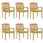 vidaXL Stapelbare Gartenstühle mit Kissen 6 Stk. Massivholz Teak vidaXL Stapelbare Gartenstühle mit Kissen 6 Stk. Massivholz Teak