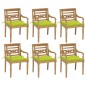 vidaXL Batavia-Stühle mit Kissen 6 Stk. Massivholz Teak vidaXL Batavia-Stühle mit Kissen 6 Stk. Massivholz Teak
