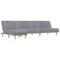 vidaXL Schlafsofa in L-Form Hellgrau 255x140x70 cm Stoff vidaXL Schlafsofa in L-Form Hellgrau 255x140x70 cm Stoff