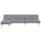 vidaXL Schlafsofa in L-Form Hellgrau 255x140x70 cm Stoff vidaXL Schlafsofa in L-Form Hellgrau 255x140x70 cm Stoff