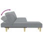vidaXL Schlafsofa in L-Form Hellgrau 255x140x70 cm Stoff vidaXL Schlafsofa in L-Form Hellgrau 255x140x70 cm Stoff