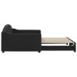 vidaXL Tagesbett Ausziehbar Schwarz 100x200 cm Stoff vidaXL Tagesbett Ausziehbar Schwarz 100x200 cm Stoff