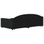 vidaXL Tagesbett Ausziehbar Schwarz 100x200 cm Stoff vidaXL Tagesbett Ausziehbar Schwarz 100x200 cm Stoff