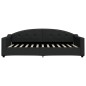 vidaXL Tagesbett Ausziehbar Schwarz 100x200 cm Stoff vidaXL Tagesbett Ausziehbar Schwarz 100x200 cm Stoff