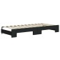 vidaXL Tagesbett Ausziehbar Schwarz 100x200 cm Stoff vidaXL Tagesbett Ausziehbar Schwarz 100x200 cm Stoff