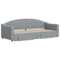vidaXL Tagesbett Ausziehbar mit Schubladen Hellgrau 80x200 cm Stoff vidaXL Tagesbett Ausziehbar mit Schubladen Hellgrau 80x200 cm Stoff