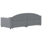 vidaXL Tagesbett Ausziehbar mit Schubladen Hellgrau 80x200 cm Stoff vidaXL Tagesbett Ausziehbar mit Schubladen Hellgrau 80x200 cm Stoff