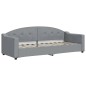 vidaXL Tagesbett Ausziehbar mit Schubladen Hellgrau 80x200 cm Stoff vidaXL Tagesbett Ausziehbar mit Schubladen Hellgrau 80x200 cm Stoff