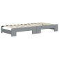 vidaXL Tagesbett Ausziehbar mit Schubladen Hellgrau 80x200 cm Stoff vidaXL Tagesbett Ausziehbar mit Schubladen Hellgrau 80x200 cm Stoff