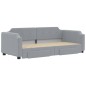 vidaXL Tagesbett Ausziehbar mit Schubladen Hellgrau 80x200 cm Stoff vidaXL Tagesbett Ausziehbar mit Schubladen Hellgrau 80x200 cm Stoff