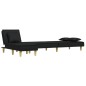 vidaXL Schlafsofa in L-Form Schwarz 255x140x70 cm Stoff vidaXL Schlafsofa in L-Form Schwarz 255x140x70 cm Stoff