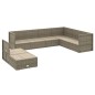 vidaXL 8-tlg. Garten-Lounge-Set mit Kissen Grau Poly Rattan vidaXL 8-tlg. Garten-Lounge-Set mit Kissen Grau Poly Rattan