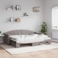 vidaXL Tagesbett Ausziehbar Taupe 80x200 cm Stoff vidaXL Tagesbett Ausziehbar Taupe 80x200 cm Stoff