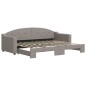 vidaXL Tagesbett Ausziehbar Taupe 80x200 cm Stoff vidaXL Tagesbett Ausziehbar Taupe 80x200 cm Stoff