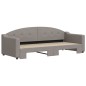 vidaXL Tagesbett Ausziehbar Taupe 80x200 cm Stoff vidaXL Tagesbett Ausziehbar Taupe 80x200 cm Stoff