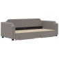 vidaXL Tagesbett Ausziehbar mit Schubladen Taupe 100x200 cm Stoff vidaXL Tagesbett Ausziehbar mit Schubladen Taupe 100x200 cm Stoff