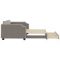 vidaXL Tagesbett Ausziehbar mit Schubladen Taupe 100x200 cm Stoff vidaXL Tagesbett Ausziehbar mit Schubladen Taupe 100x200 cm Stoff
