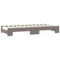 vidaXL Tagesbett Ausziehbar mit Schubladen Taupe 100x200 cm Stoff vidaXL Tagesbett Ausziehbar mit Schubladen Taupe 100x200 cm Stoff
