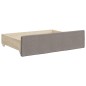 vidaXL Tagesbett Ausziehbar mit Schubladen Taupe 100x200 cm Stoff vidaXL Tagesbett Ausziehbar mit Schubladen Taupe 100x200 cm Stoff