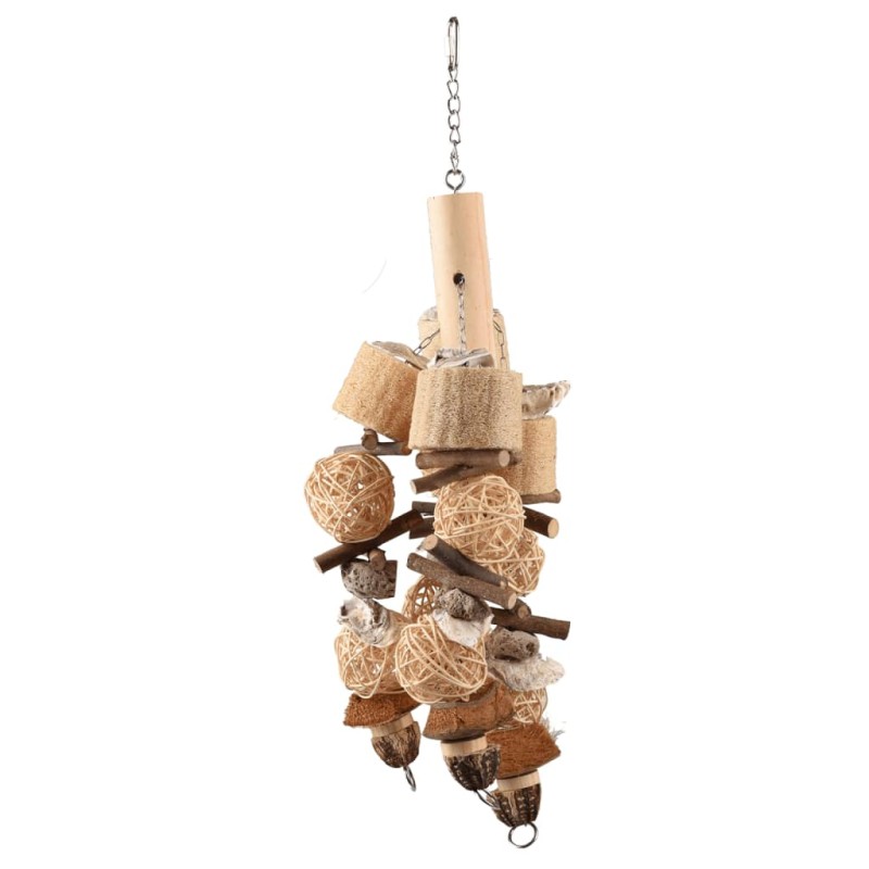 FLAMINGO Vogelspielzeug Sully Rattan und Luffa 65 cm FLAMINGO Vogelspielzeug Sully Rattan und Luffa 65 cm