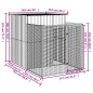 vidaXL Hundehütte mit Auslauf Hellgrau 165x251x181 cm Verzinkter Stahl vidaXL Hundehütte mit Auslauf Hellgrau 165x251x181 cm Verzinkter Stahl