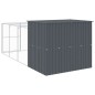 vidaXL Hundehütte mit Auslauf Anthrazit 214x457x181cm Verzinkter Stahl vidaXL Hundehütte mit Auslauf Anthrazit 214x457x181cm Verzinkter Stahl