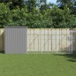 vidaXL Hundehütte mit Auslauf Hellgrau 165x659x181 cm Verzinkter Stahl vidaXL Hundehütte mit Auslauf Hellgrau 165x659x181 cm Verzinkter Stahl