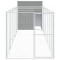 vidaXL Hundehütte mit Auslauf Hellgrau 165x659x181 cm Verzinkter Stahl vidaXL Hundehütte mit Auslauf Hellgrau 165x659x181 cm Verzinkter Stahl