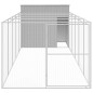 vidaXL Hundehütte mit Auslauf Hellgrau 214x661x181 cm Verzinkter Stahl vidaXL Hundehütte mit Auslauf Hellgrau 214x661x181 cm Verzinkter Stahl